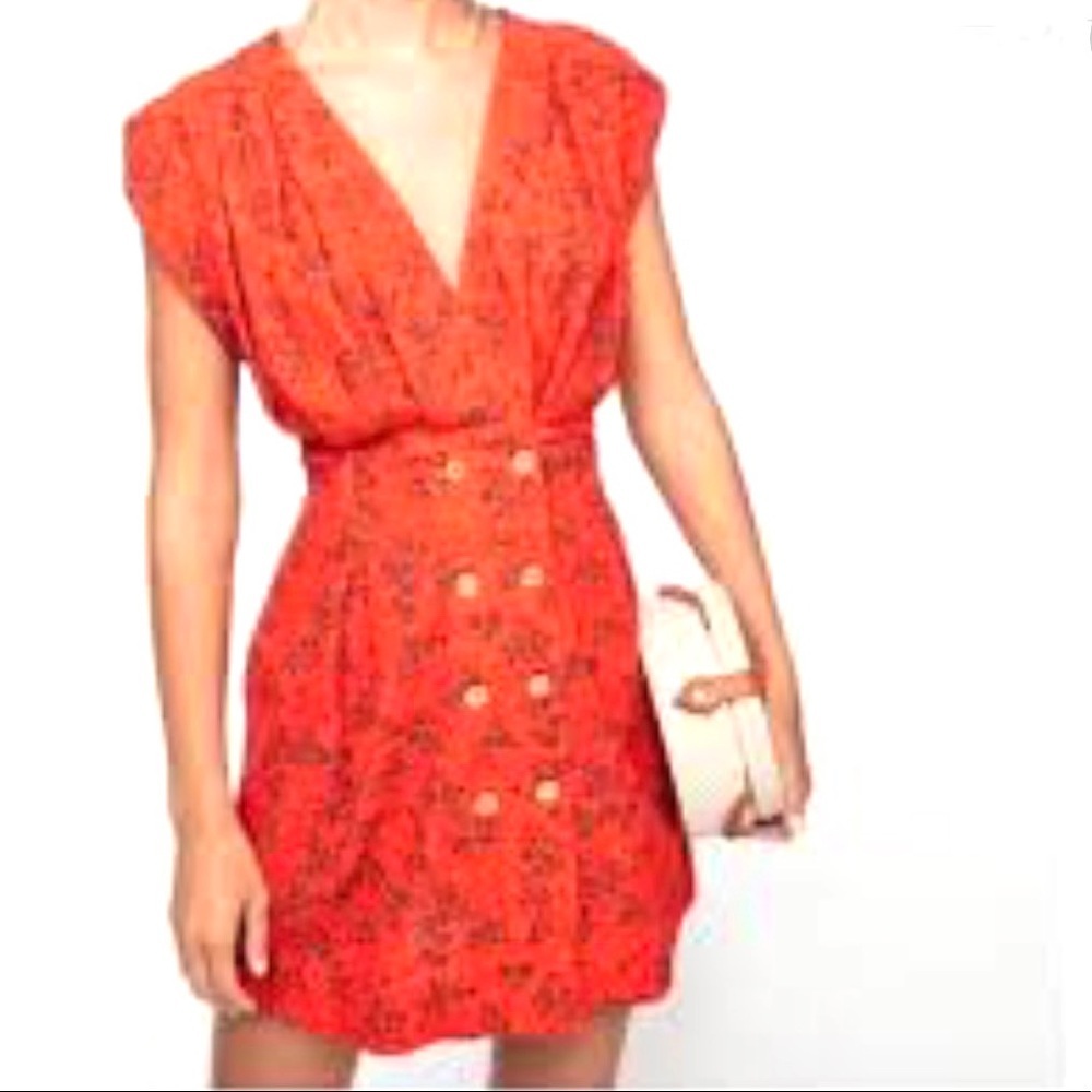 Free People | Orange Cap Sleeve Dress